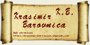 Krasimir Barovnica vizit kartica